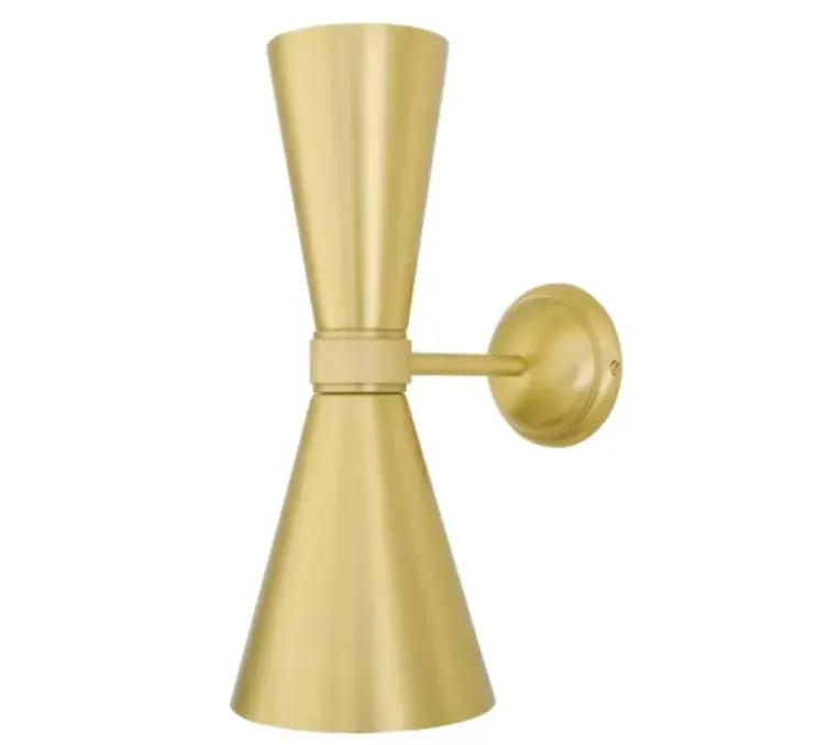 Applique murale, Amias, laiton satiné, L14cm, H33cm - Mullan Lighting