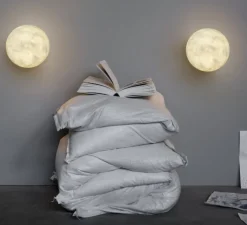 Applique murale, A.Moon 1, blanc, ø25cm, In-es.artdesign