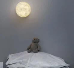 Applique murale, A.Moon 1, blanc, ø25cm, In-es.artdesign