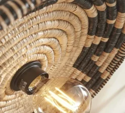 Applique murale, Andros, noir, naturel, Ø45cm, H8cm - Good&Mojo