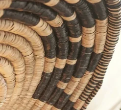 Applique murale, Andros, noir, naturel, Ø45cm, H8cm - Good&Mojo