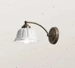 Applique murale, Anita 061.17.OC, blanc et bronze, L14cm, H11cm - Il Fanale