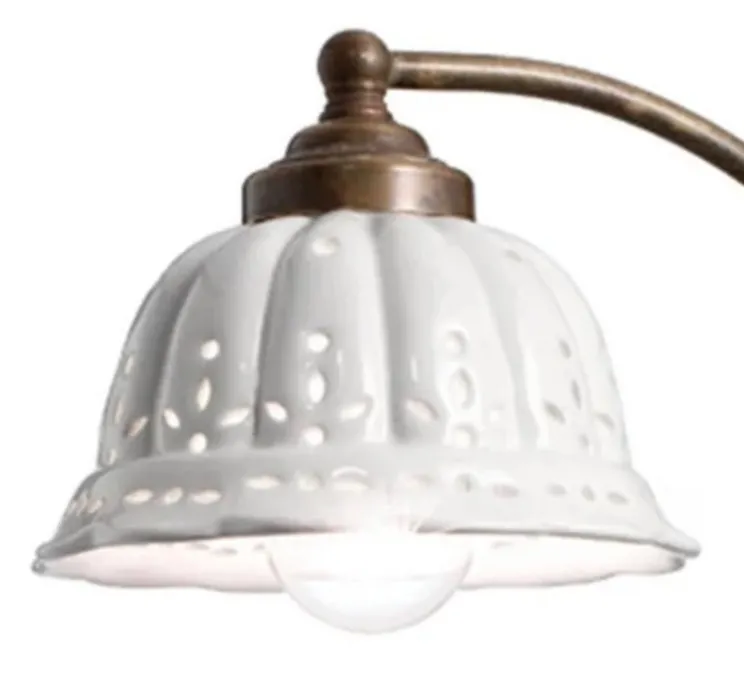 Applique murale, Anita 061.17.OC, blanc et bronze, L14cm, H11cm - Il Fanale