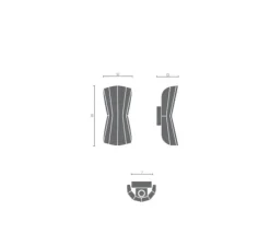 Applique murale, ANKARA SMALL, rouge, L10cm, H25cm - Matière Grise