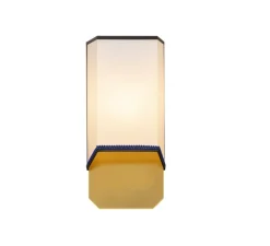 Applique murale, Années folles, Blanc bordure noire et lézarde bleu, L16cm, H35cm - DesignHeure