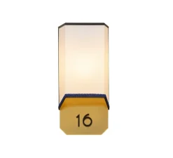 Applique murale, Années folles, Blanc bordure noire et lézarde bleu, L16cm, H35cm - DesignHeure