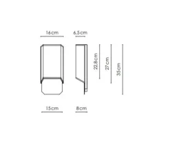 Applique murale, Années folles, Blanc bordure noire et lézarde bleu, L16cm, H35cm - DesignHeure