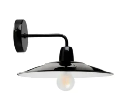 Applique murale, Antoine, noir, L28,5cm, H16cm - Zangra