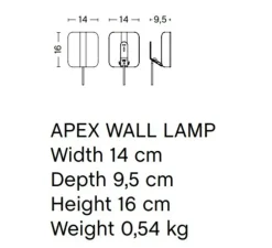 Applique murale, Apex, vert, L15cm, H16cm - HAY