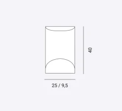 Applique murale, Aprile, Fatty, blanc mat, LED, 3000K, 377lm, L25cm, H40cm - Penta