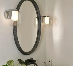 Applique murale, Aquina, chrome, L14,2cm, H18,6cm - Astro