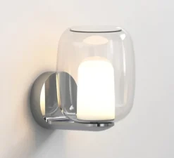 Applique murale, Aquina, chrome, L14,2cm, H18,6cm - Astro