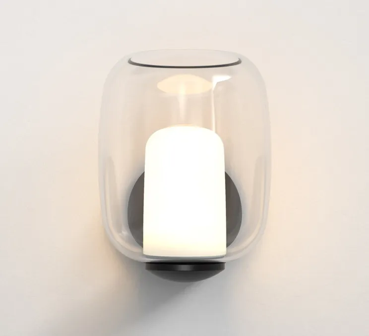 Applique murale, Aquina, noir, L14,2cm, H18,6cm - Astro