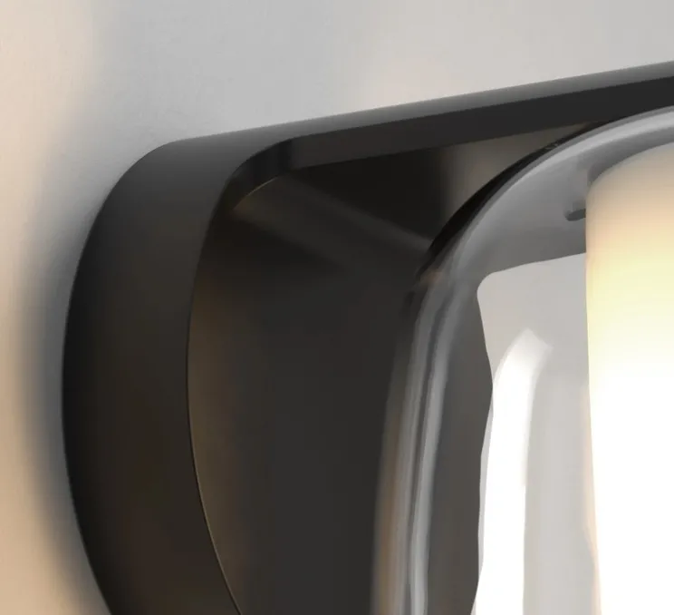 Applique murale, Aquina, noir, L14,2cm, H18,6cm - Astro