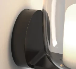 Applique murale, Aquina, noir, L14,2cm, H18,6cm - Astro