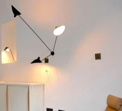 Applique murale, Araignée 3 bras fixes , noir, H135cm - Serge Mouille