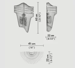 Applique murale, Aria, transparent, L41cm, H60cm - Slamp