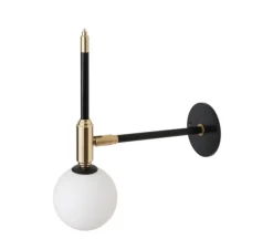 Applique murale, Arlette, noir, L9cm, H27cm - Daniel Gallo