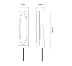 Applique murale, Arty, porto, L7,8cm, H28cm - Carré Coco