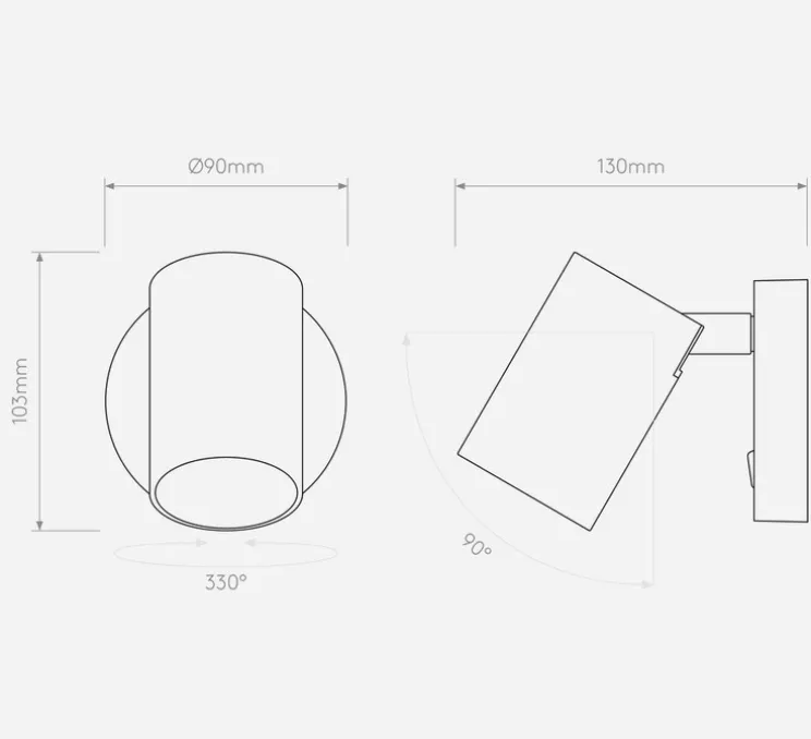 Applique murale, Ascoli Single Switched, nickel mat, L9cm, H10,3cm - Astro Lighting