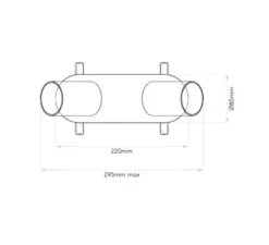 Applique murale, Ascoli Twin Recessed, bronze, L29,5cm, H12cm - Astro Lighting