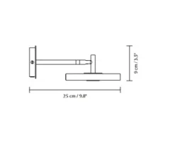 Applique murale, Asteria wall, Olive, câble, LED, 2700K, 500 lm, L9cm, H9cm - Umage