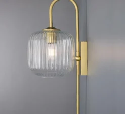 Applique murale, Astoria , laiton satiné, Ø20cm, H52,6cm - Mullan Lighting