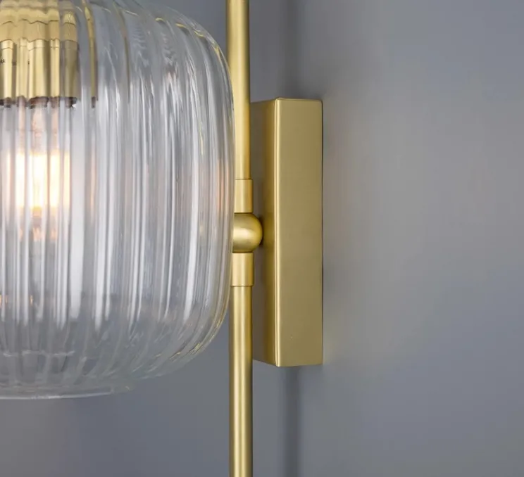 Applique murale, Astoria , laiton satiné, Ø20cm, H52,6cm - Mullan Lighting