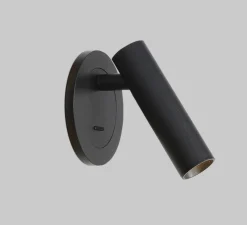 Applique murale, Atria Recessed, noir, LED, 3000K, 285 lm, Ø3cm, H11cm - ACB