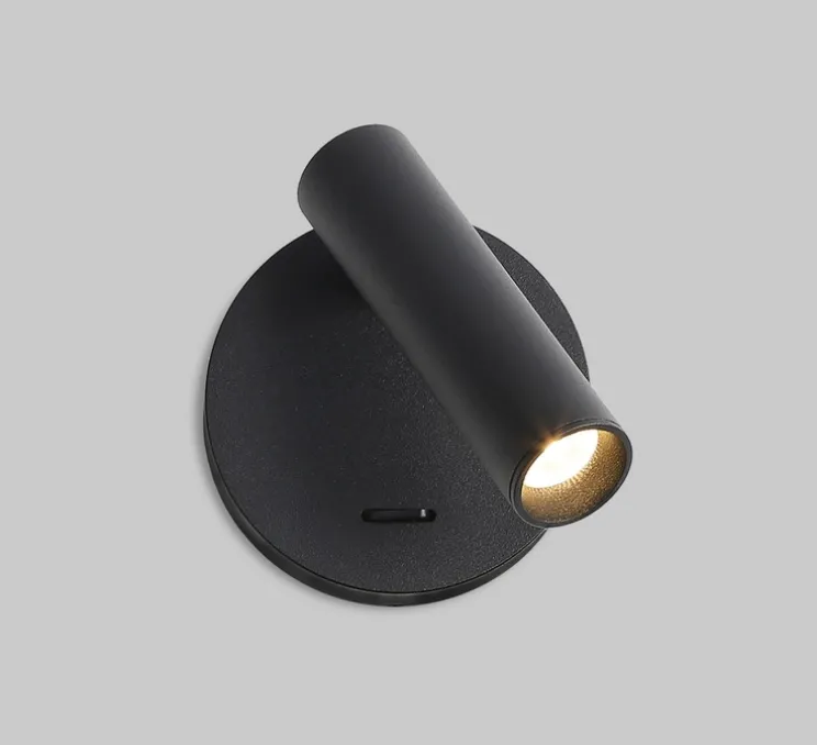 Applique murale, Atria Surface, noir, LED, 3000K, 285 lm, Ø3cm, H11cm - ACB