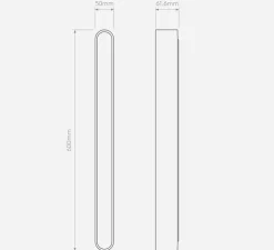 Applique murale, Atticus 600, noir mat, IP44, LED, dim, 3000K, 606 lm, L5cm, H60cm - Astro