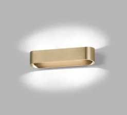 Applique murale, Aura W2, laiton, LED, dim, 2700K, 1540 lm, L26cm, H6cm - Light Point