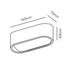 Applique murale, Aura W1, laiton, LED, dim, 3000K, 660 lm, L16cm, H6cm - Light Point