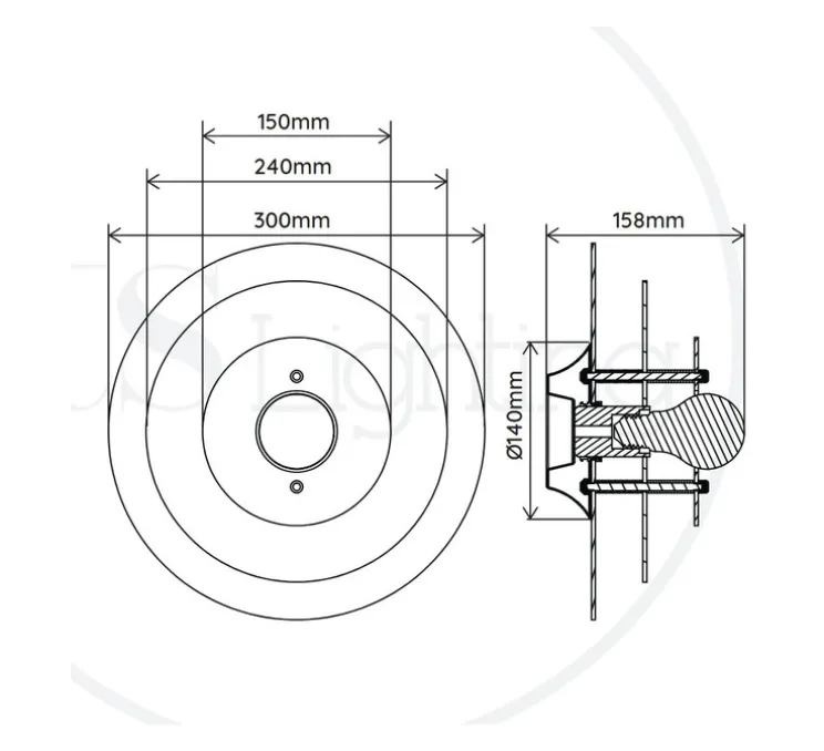 Applique murale, Aurore, irisée, L30cm, H30cm-Elements lighting