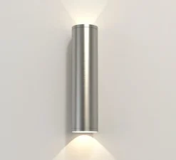 Applique murale, Ava 300 Coastal, acier inoxydable brossé, IP44, L7,5cm, H30cm - Astro