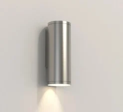 Applique murale, Ava 200 Coastal, acier inoxydable brossé, IP44, L7,5cm, H20cm - Astro