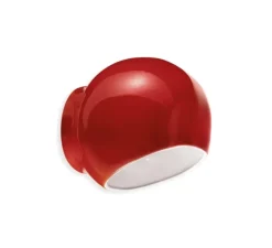 Applique murale, Ayrton, rouge, L21cm, H14cm - Ferroluce