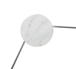 Applique murale, Azou 5, marbre blanc, avec prise et interrupteur, LED, 2700K, 2250lm, ∅11,5cm, P8cm (par unité) - KDLN