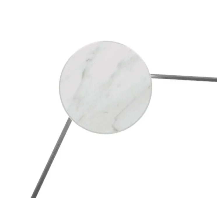 Applique murale, Azou 5, marbre blanc, avec prise et interrupteur, LED, 2700K, 2250lm, ∅11,5cm, P8cm (par unité) - KDLN