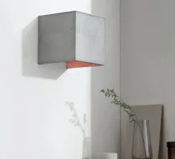 Applique murale, [B3], Gris clair, bronze, H14cm, Ø14cm - GANTLights