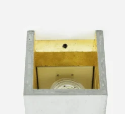 Applique murale, [B8], gris, or, L10cm, H23cm - GANTLights