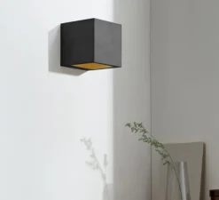 Applique murale, [b3], gris, or, H14cm, Ø14cm - GANTLights