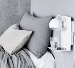 Applique murale, Ball USB, blanc, L22cm, H30cm - Frandsen