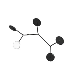 Applique murale, Ballon Wall 5, modèle A, noir, LED, 3000K, 800lm, L72,2cm, H58,9cm - TUNTO