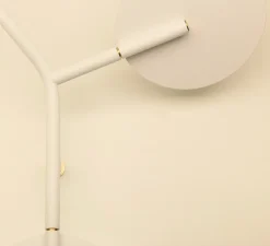 Applique murale, Ballon Wall 3, blanc et chêne, gauche, LED, 3000K, 400lm, L52cm, H41cm - TUNTO