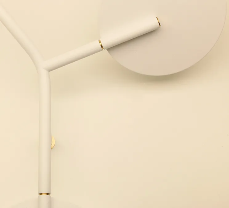 Applique murale, Ballon Wall 3, blanc et chêne, gauche, LED, 3000K, 400lm, L52cm, H41cm - TUNTO