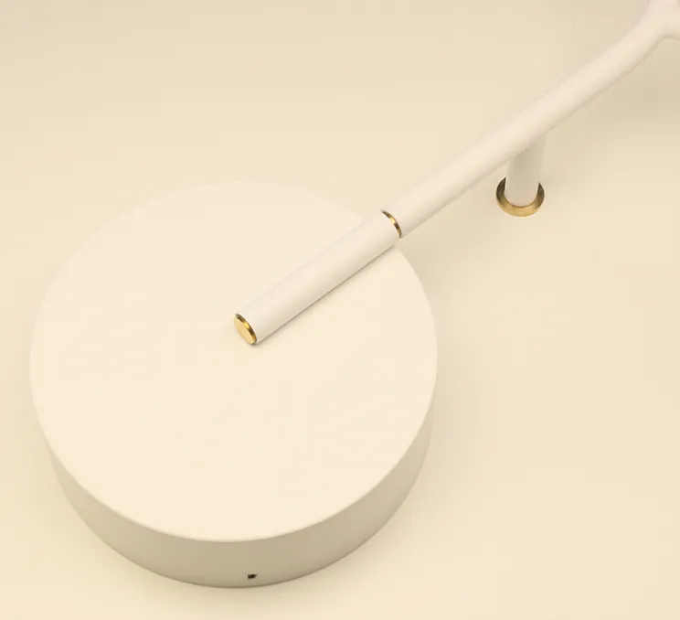 Applique murale, Ballon Wall 3, blanc et noyer, gauche, LED, 3000K, 400lm, L52cm, H41cm - TUNTO