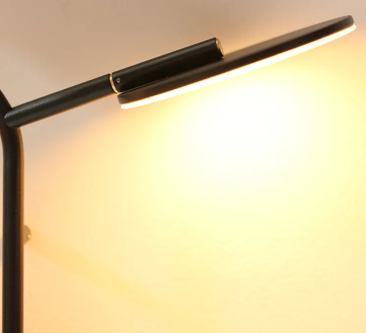 Applique murale, Ballon Wall 3, noir et chêne, gauche, LED, 3000K, 400lm, L52cm, H41cm - TUNTO