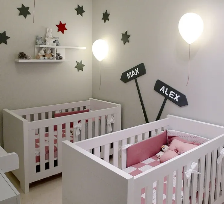 Applique murale, Balloon, A-3050, blanc, Ø26cm, H84,4cm - Estiluz