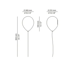 Applique murale, Balloon, A-3050, blanc, Ø26cm, H84,4cm - Estiluz